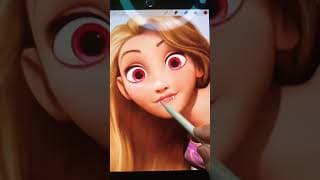 Glowup Tangled #glowup #shortswithzita #transformation #art #artist #disney #digitalart #shorts
