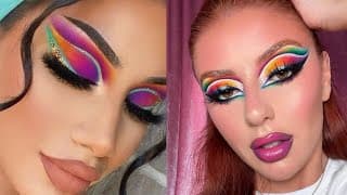 How To Do Colorful Makeup Tutorial | Beautiful Bright Colorful Makeup