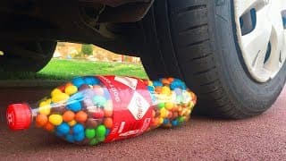 Crushing Crunchy & Soft Things by Car! - EXPERIMENT: CAR VS M&M's Candies & Cola & Food