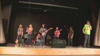 Vanessa and Veronica Merrell at School Talent Show with CAB (Cool Awesome Band)