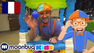 Blippi au parc de jeux couvert (Kinderland) | BLIPPI en Français | Vidéos Pour Enfants | Moonbug