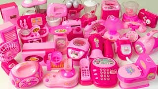 13:57 Minutes Satisfying Unboxing PINK Automatic Home Kitchen Appliance Playset ASMR  No Talking