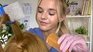 ASMR School Nurse Lice Check Roleplay 𖢥