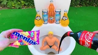 Experiment !! Cola, Dr. Pepper, Pepsi, Mtn Dew, Fanta and Mentos in Underground Toilet in Real Life