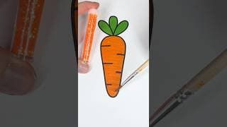 ✨🥕✨ #glitter #glitterart #colorfulcreativekids #vegetables #carrot #orange #color
