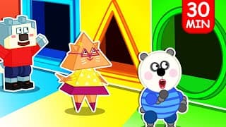 Lycan and Friends Turn Into Square, Triangle and Circle Shape 🐺 Funny Stories for Kids @LYCAN1-d2g