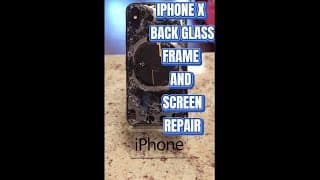 IPHONE X BACK GLASS / FRAME / SCREEN REPAIR #shorts #ios #iphone #apple #frame