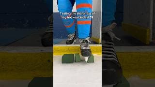 How sharp are my hockey blades!? 🤯 #hockey