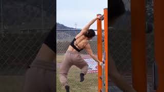 Deadlift to Straddle Human Flag #shorts