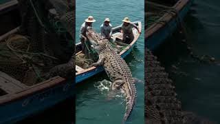 SCARY 40ft Crocodile Close Encounter Off The Coast Of Indonesia