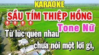 Sầu Tím Thiệp Hồng Karaoke Tone Nữ ( Bm ) Âm Thanh Nhạc Sống 2026