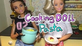 Doll Stop Motion: Cooking Doll Pasta - DelightfulDolls