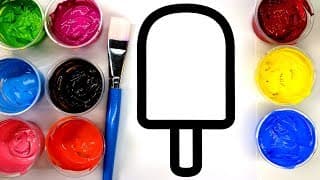 🎨 Learn Colors for Kids in 4K | Painting a Rainbow Popsicle 🍭 | Birthday Candyland Art