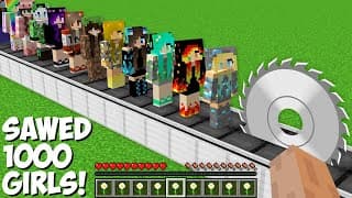 You can SAWED ALL GIRLS in Minecraft ! SUPER TRAP FOR 1000 GIRLS !