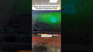 Deep cleaning and fixing the Dustiest Laptop Ever 🤢🤮 #shorts #asus #laptop #apple #iphone #fyp