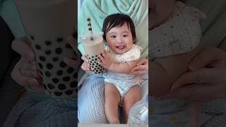 Smart Mookie drinks bubble tea 🧋 #funny #shorts