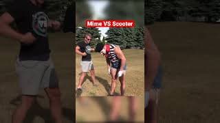 Mime VS Painful Scooter Attack… #funny #fail #sports