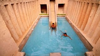 I Build Underground Tunnel Water Slide Park Into Swimming Pool house