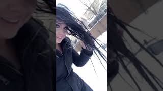 Girl Freezes Her Hair When She Goes Outside After Washing It #shorts