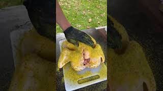 Boobecue lemon-pepper chicken smoked to perfection. moist,  with a crispy and delectable skin 🤤