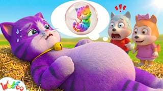Old MacDonald Had a Farm | Mother Cat Gives Birth to Baby | Kids Songs & Nursery Rhymes for Toddlers