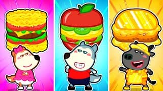 What is the Best Burger? Learn About Healthy Food 🍔 Wolfoo Food Challenge | Kids Cartoon