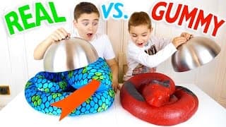 REAL VS GUMMY FOOD CHALLENGE - Trucs réels ou Bonbons ?
