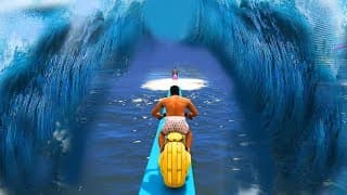 TSUNAMI PARKOUR MOTO TRON !