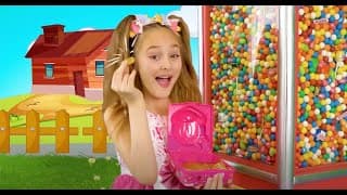 Competencia de juegos de simulación de Sasha para la máquina Colorful Gumball