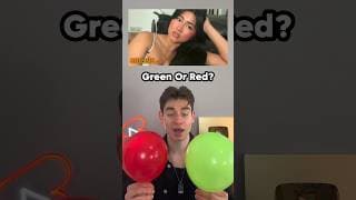 Green VS Red Balloon Challenge! 🫢😨 #shorts