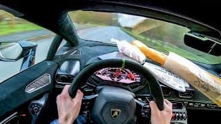 Cheeky breakfast on the Lambo