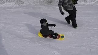 1 year old Tydus snowboarding! **EPIC**