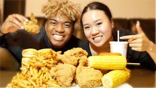 $100 WORTH OF POPEYES CHALLENGE (MUKBANG)