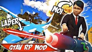 UN GAMIN DE 7 ANS  DÉTRUIT LA VILLE AVEC UN LASER ULTRA PUISSANT ! GTAV RP MOD #49