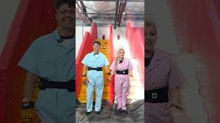 Slippery vs Sticky Stairs! 🧗👫