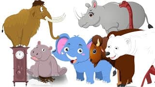 Hickory Dickory Dock Polar Bear, Buffalo, Rhinoceros, Elephant, Mammoth, Brachiosaurus, Hippo Songs