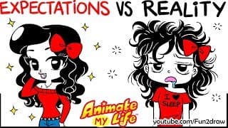 Animated -  GIRL Expectations VS Reality | Animate My Life Mei Yu