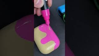 Custom AirPods Pro using Posca Markers! #shorts