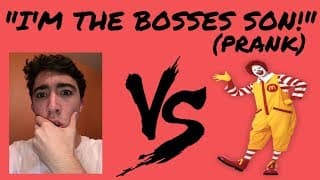 I'M THE BOSSES SON PRANK! (COPS WERE CALLED!?)