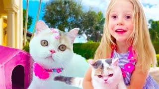 Nastya and Papa - Les meilleures histoires de chats pour les enfants
