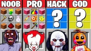 Minecraft Battle: NOOB vs GIRL vs HACKER vs GOD: HORROR GAME CRAFTING CHALLENGE ~ Animation