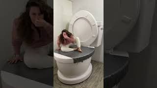 CANNONBALL in Worlds Largest Toilet Covered in 100 Layers of DUCT TAPE #shorts