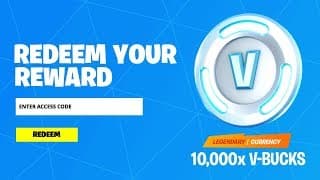 REDEEM THE 10,000 V-BUCKS CODE in Fortnite! (How To Get VBucks Code)