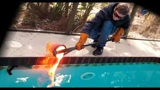 Pouring lava in my pool!