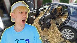 I filled My Girlfriends Car With Hay - $5000 Challenge