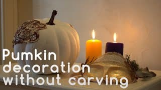 DIY Pumpkin Painted Decoration Without Carving
