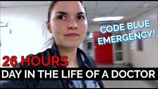26 HOUR CALL SHIFT with EMERGENCY CODE BLUE: Day in the Life of a Doctor