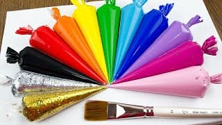 GENIUS! 3 Easy Acrylic Painting Ideas With Piping Bags