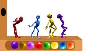 Pelajari warna dengan Alien Dance | Belajar warna bahasa inggris | Tokek
