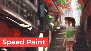 Spirited Away alley Speed-paint